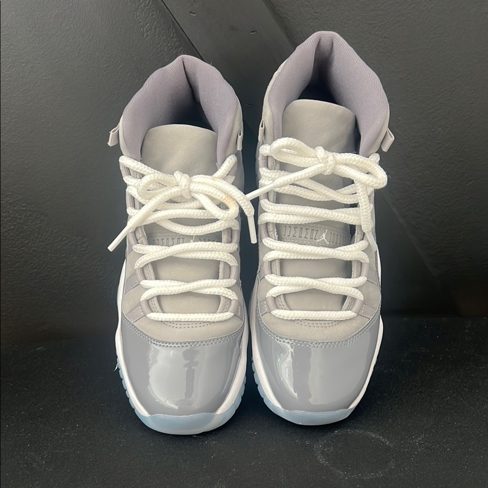 Jordan Gray and White Sneakers Classic Design